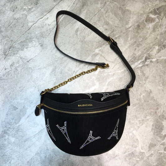 BLN-Ciaga Souvenir XS Belt Bag In Black, For Women,  Bags 9.5in/24cm
