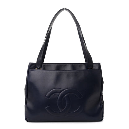 Amelia Lambskin CC Tote Navy