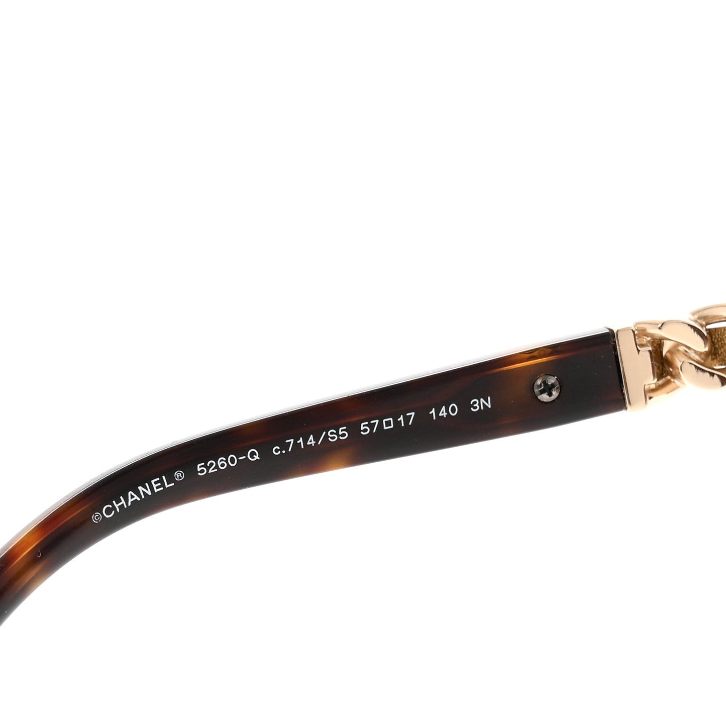 Amelia Acetate CC Chain Sunglasses 5260-Q Tortoise