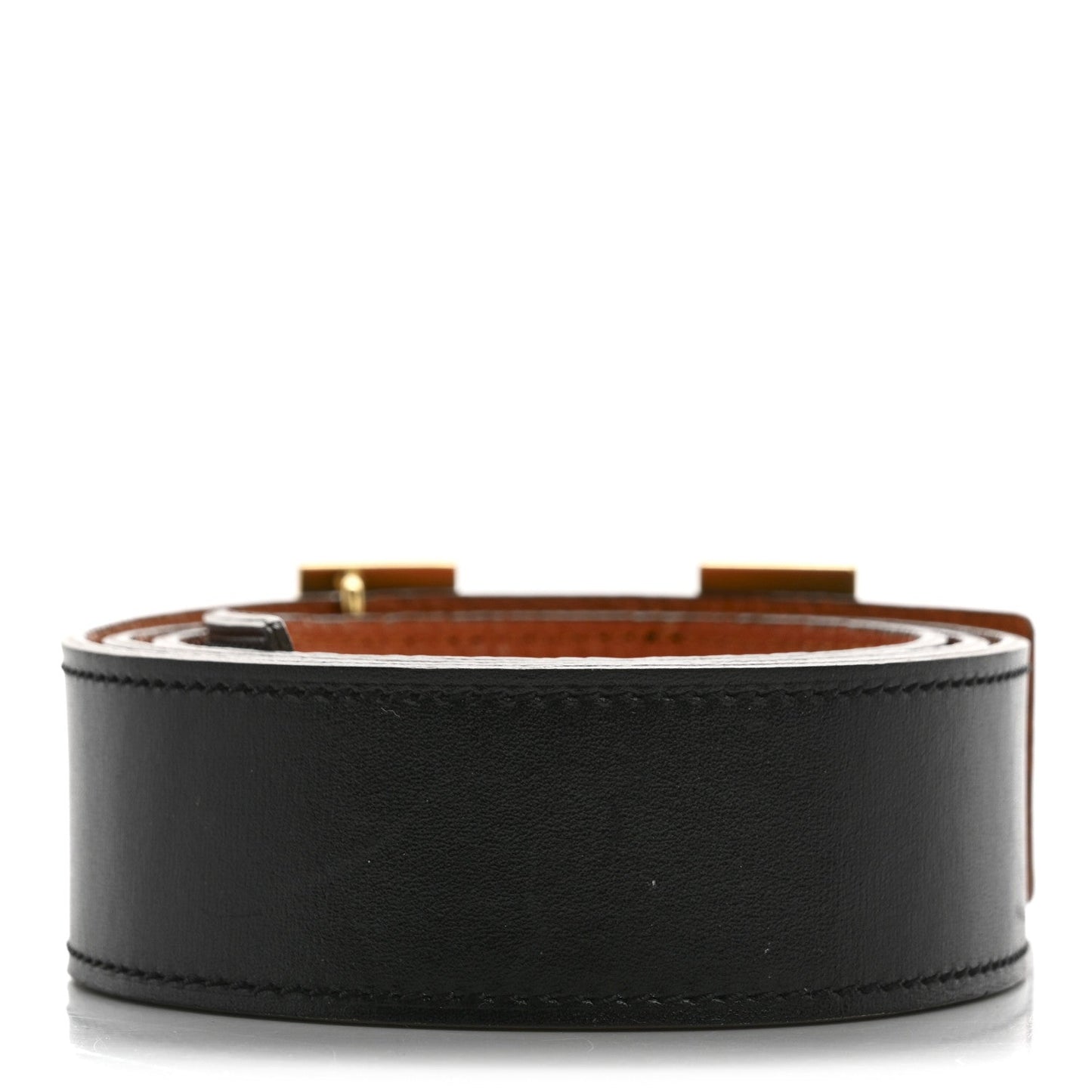 Amelia Box Togo 32mm H Belt 80 32 Black Orange