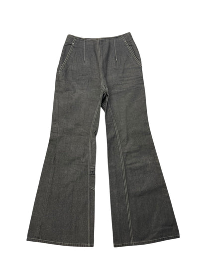 Chanel   Washed Black Denim Flare Jeans