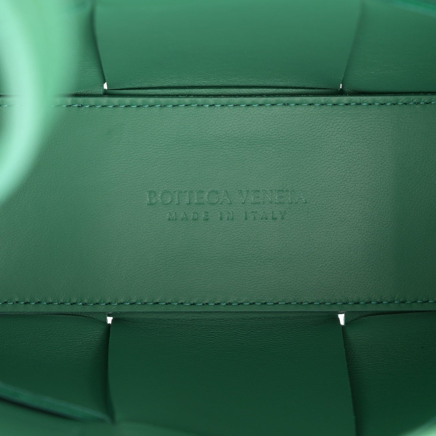 Bottega Veneta Nappa Maxi Intreccio Mini Arco Tote Green