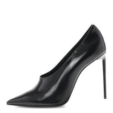 Saint Laurent Patent Calfskin Teddy High Vamp 105 Pumps 39 Black
