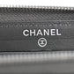 Amelia Iridescent Caviar Quilted Small Boy Zip Around Wallet Grey