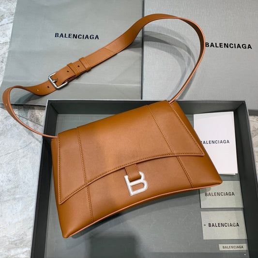 BLN-Ciaga Downtown Small Shoulder Bag In Brown, For Women,  Bags 11.8in/30cm