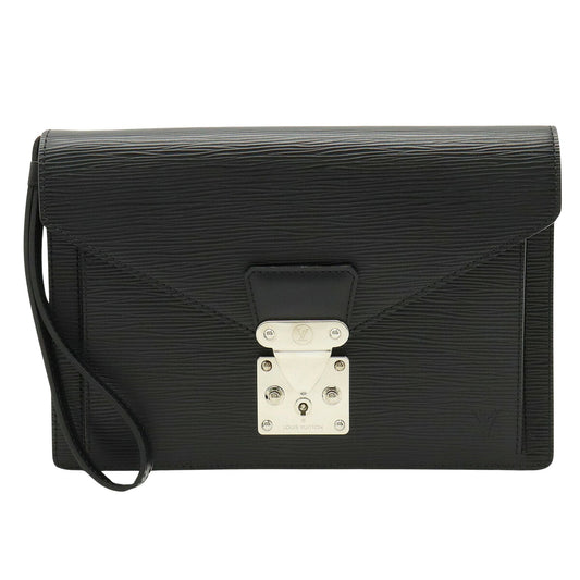 Louis Vuitton Sellier Drangonne  Leather Clutch Bag