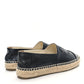 Amelia Lambskin CC Espadrilles 35 Black