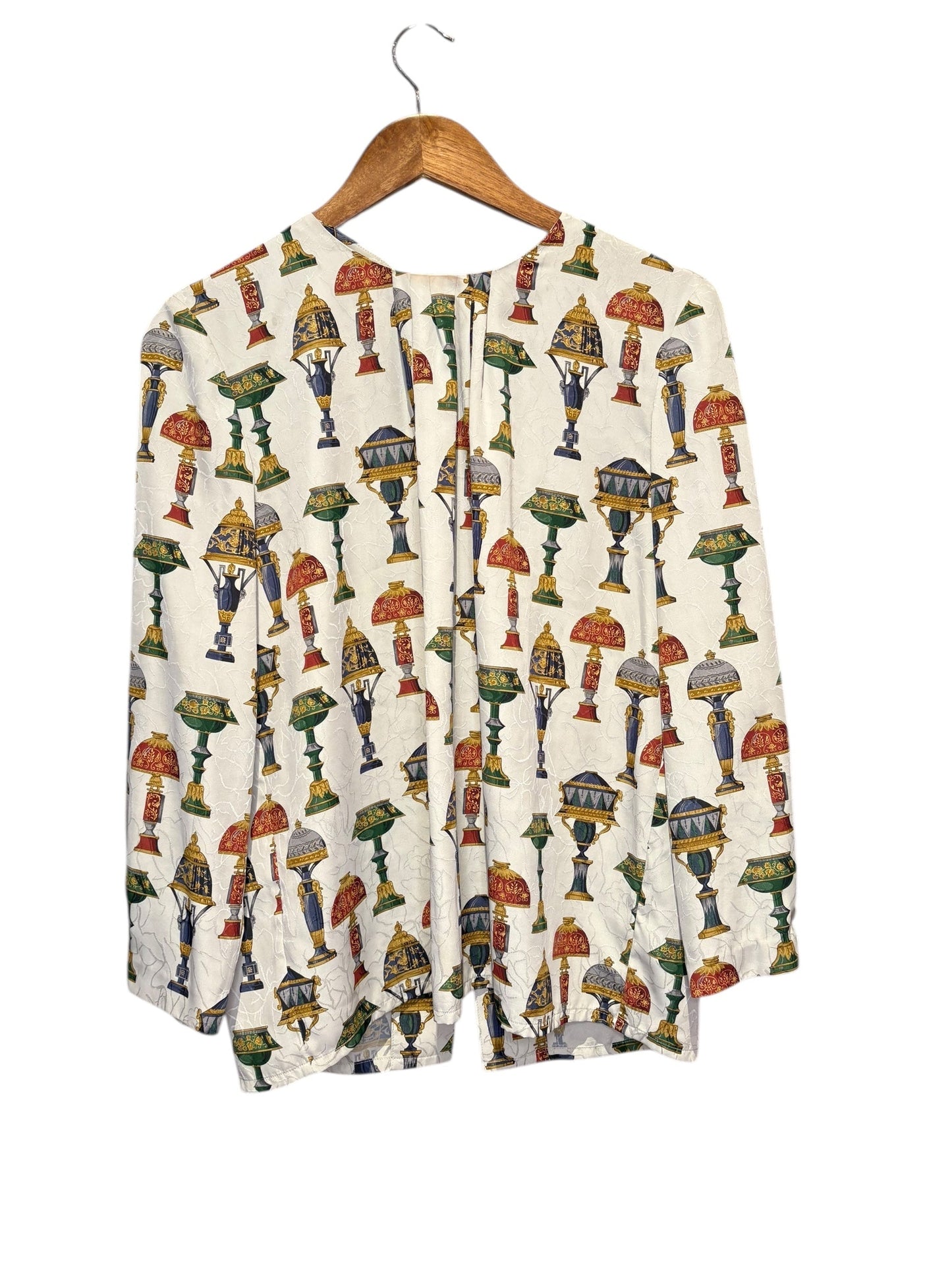 Burberry   Patterned Long Sleeve Blo