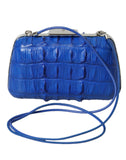 Blnciaga Electric  Crocodile Skin Women's Clutch