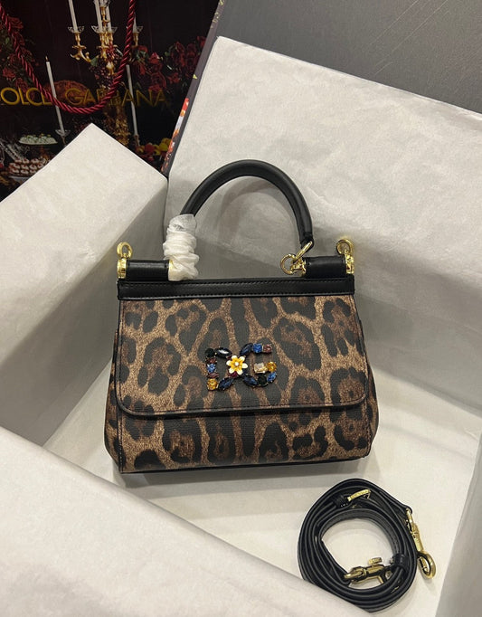 DG Sicily Bag In Leopard-Print Pony Hair Multicolour For Women 7.9in/20AmeliaDG
