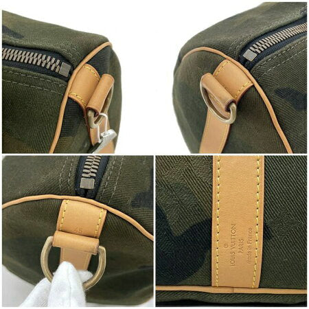 Louis Vuitton Supreme Camouflage Canvas Leather Nume Travel Bag