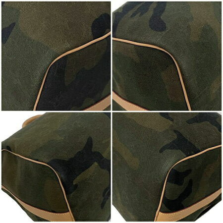 Louis Vuitton Supreme Camouflage Canvas Leather Nume Travel Bag