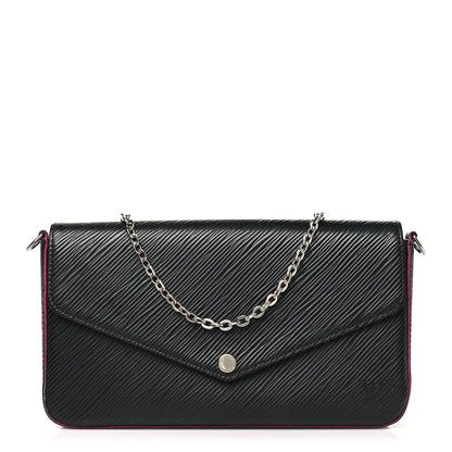 Louis Vuitton Epi Pochette Felicie Black Hot Pink
