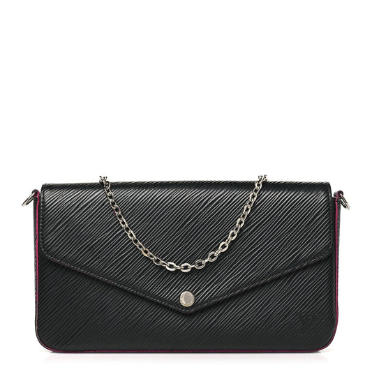 Louis Vuitton Epi Pochette Felicie Black Hot Pink