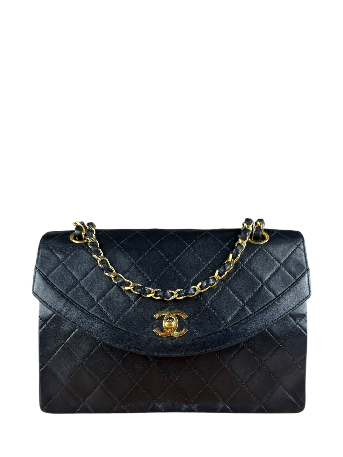 Chanel   Black Quilted Diana Shoulder Bag 1986-1988