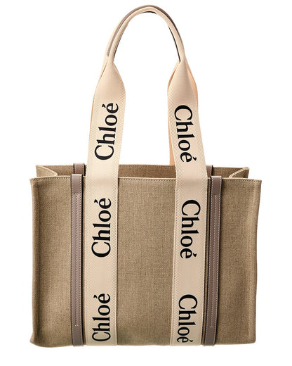 CHL - CC o? Woody Medium Canvas & Leather Tote