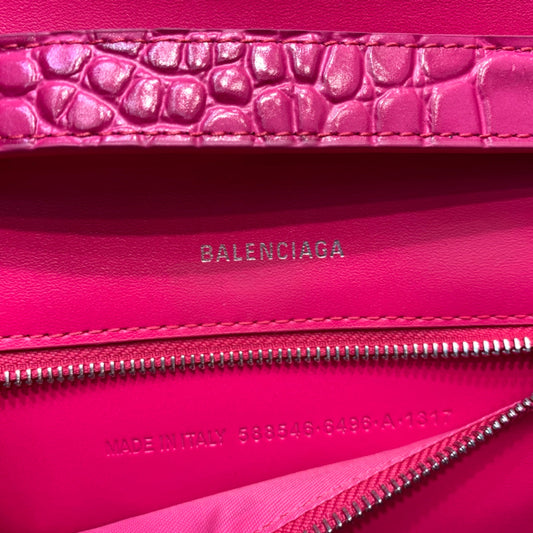 BLN-Ciaga Hourglass Handbag In Dark Pink, For Women,  Bags 9.8in/25cm