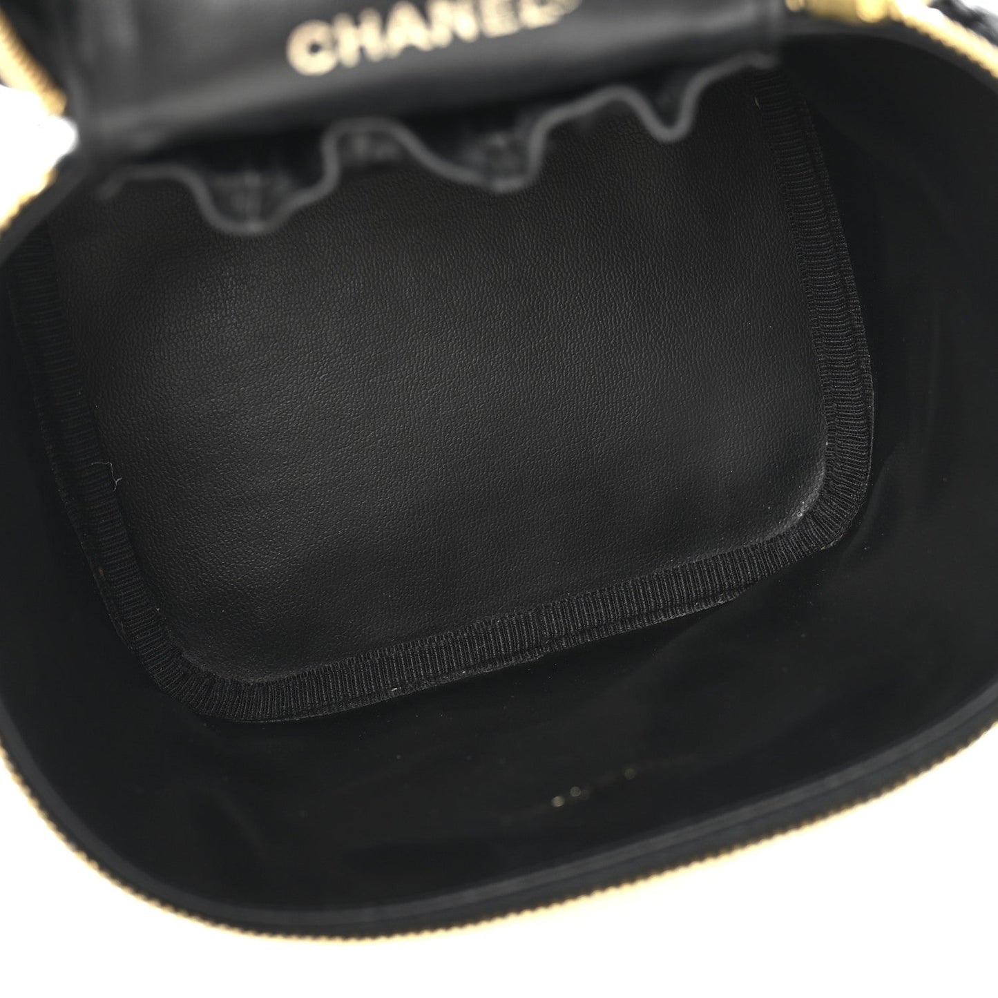 Amelia Caviar Vanity Cosmetic Case Black