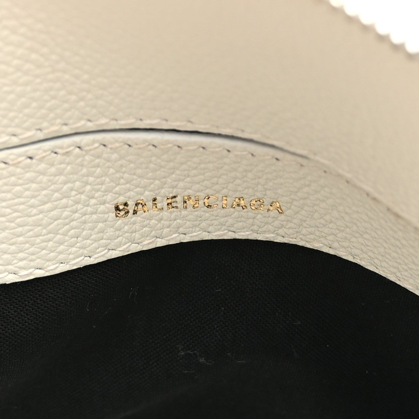 Balenciaga Grained Calfskin XXS Ville Top Handle Bag White Black
