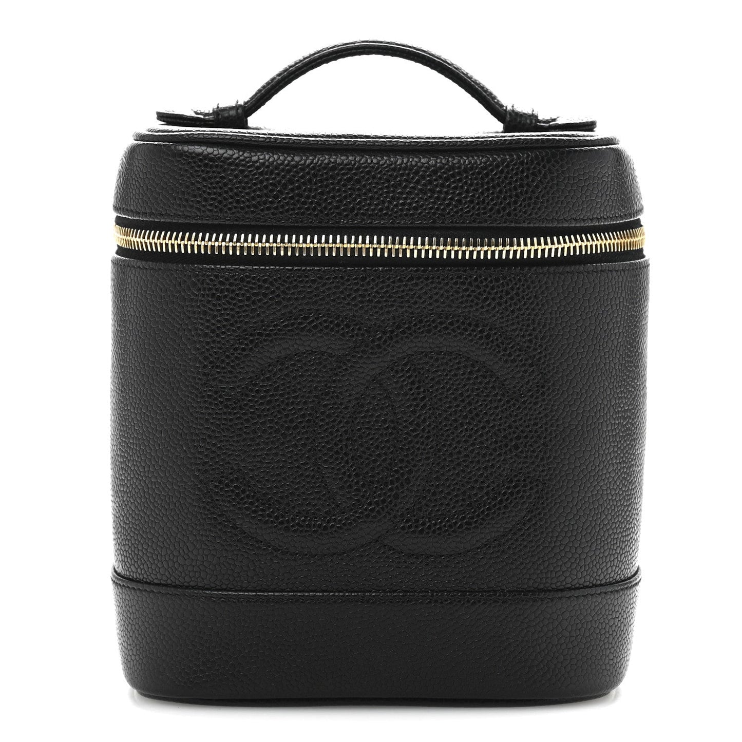 Amelia Caviar Vanity Cosmetic Case Black