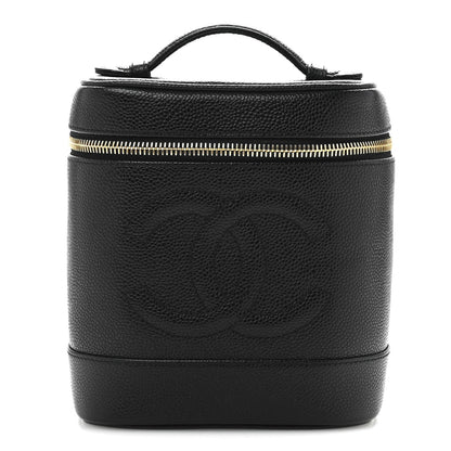 Amelia Caviar Vanity Cosmetic Case Black