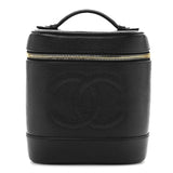 Amelia Caviar Vanity Cosmetic Case Black