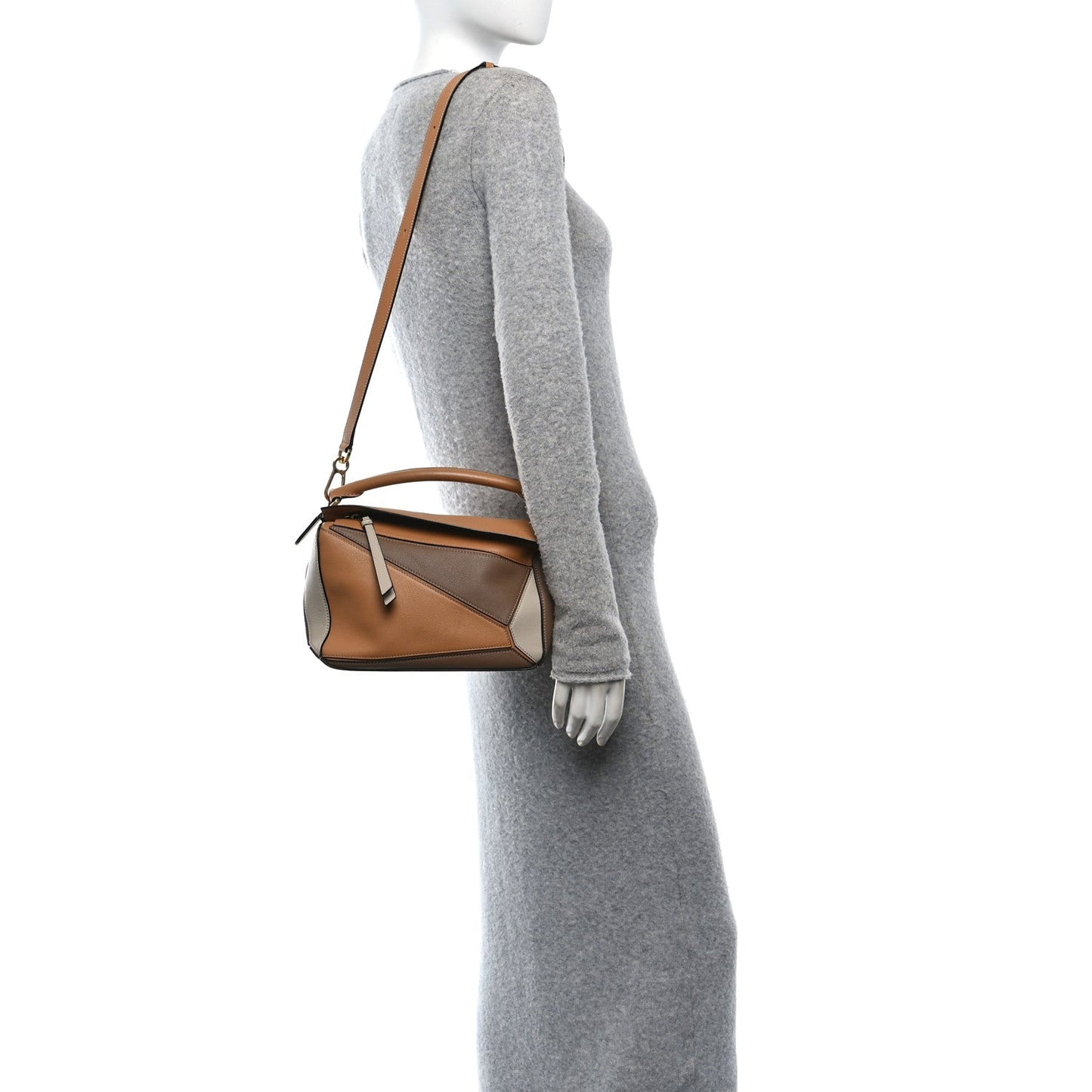 Loewe Calfskin Small Puzzle Bag Warm Desert Mink