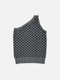 PRADA One Shoulder Grey & Black Size US 4 Top
