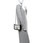 Prada Glace Calfskin Studded Crossbody White Black