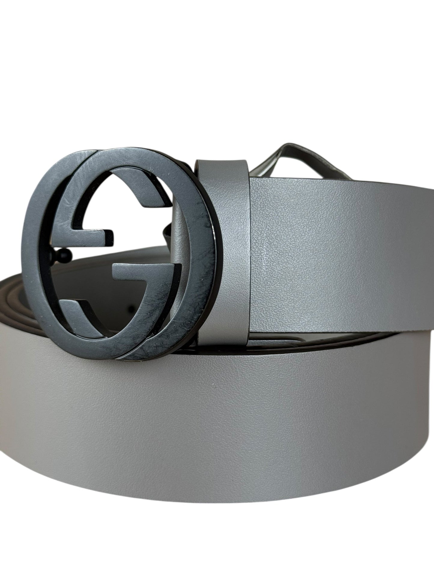 Gucci Grey Belt Black GG