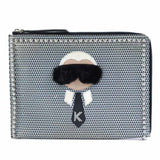 Fendi    Leather Metal Fur Clutch Bag (Pre-Owned)