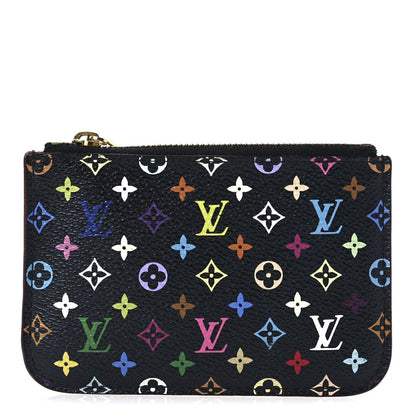 Louis Vuitton Monogram Multicolor Key Pouch Black Grenade