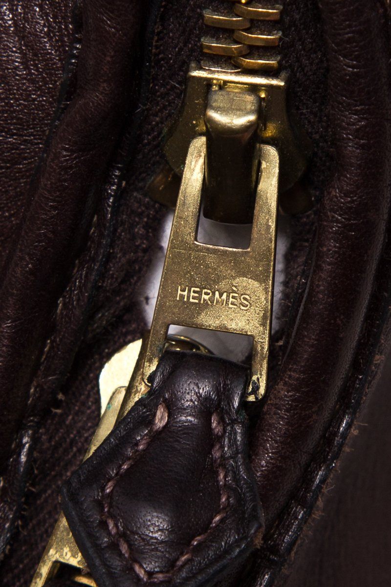 Luxury Hermes Brown Leather Hobo