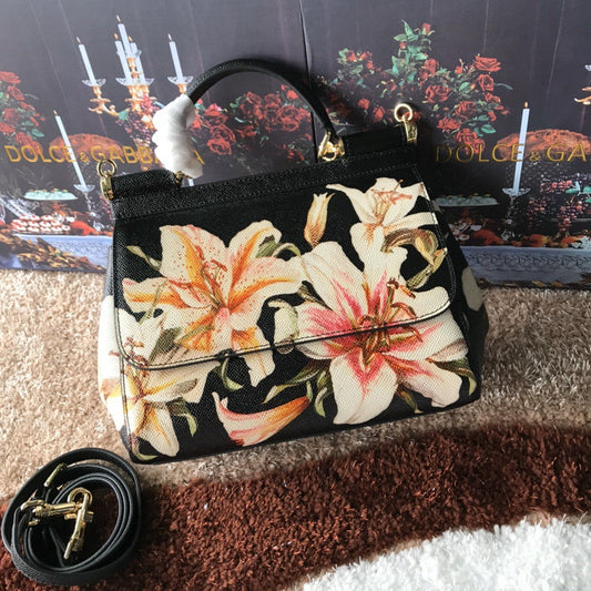 DG Medium Sicily Handbag Unique Print Motifs Muticolour For Women 10.2in/26AmeliaDG