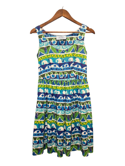Prada Blue Lagoon Print Mid Length Dress