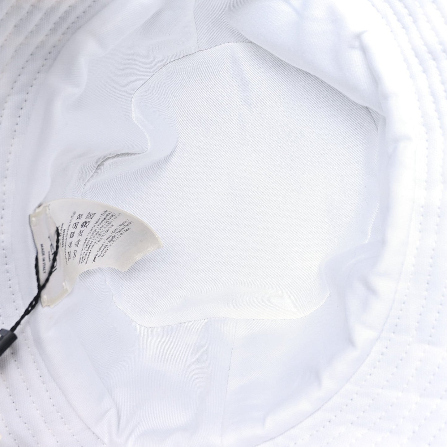 Amelia Terrycloth FF Bucket Hat S White Black