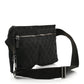 Amelia GG Monogram Double Pocket Belt Bag Black