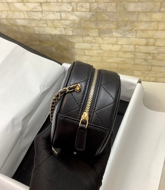 CHL - Round Sling Bag Gold Toned For Women 4.7in/12cm