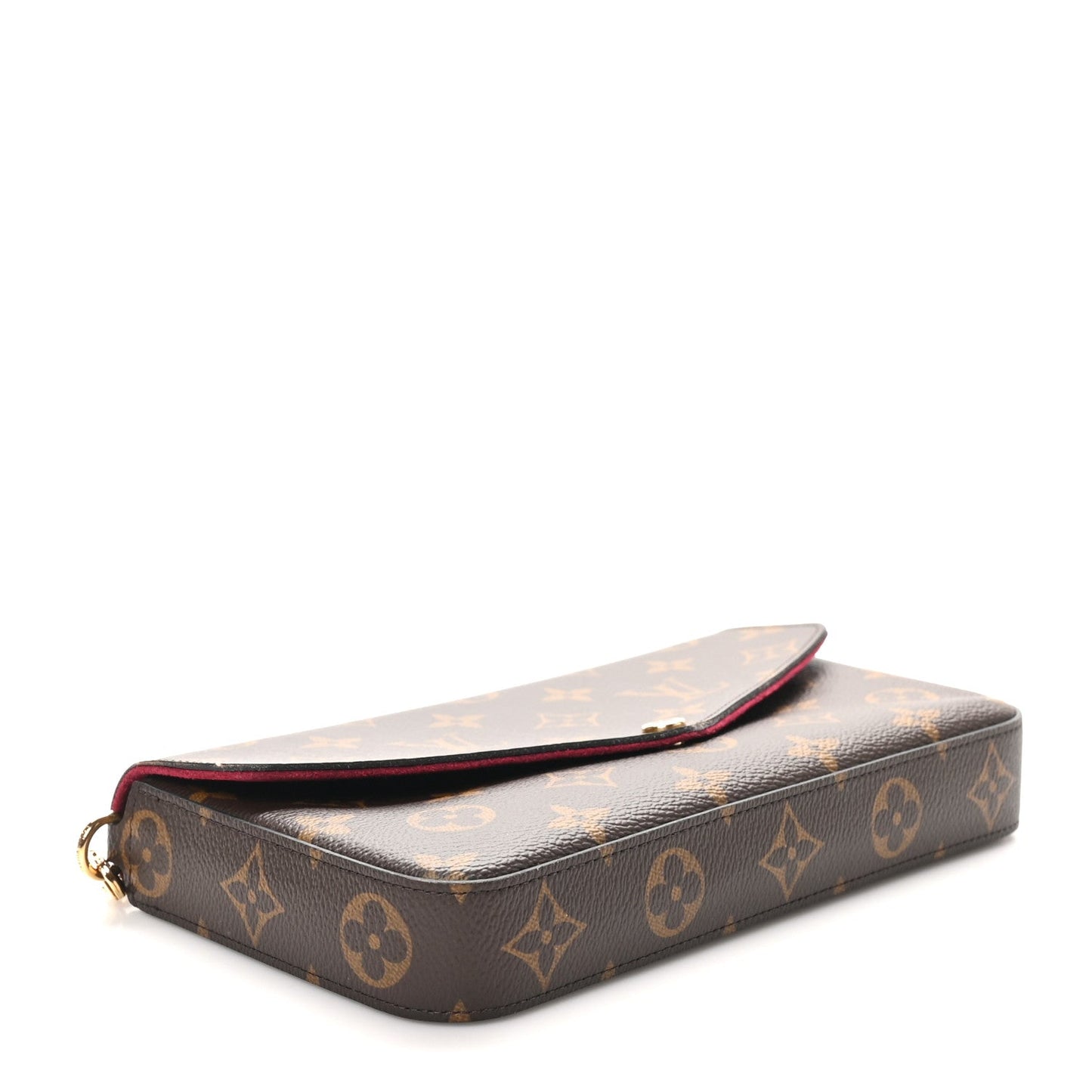 Louis Vuitton Monogram Pochette Felicie Chain Wallet Fuchsia