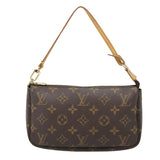 Louis Vuitton Pochette Accessoire  Canvas Clutch Bag