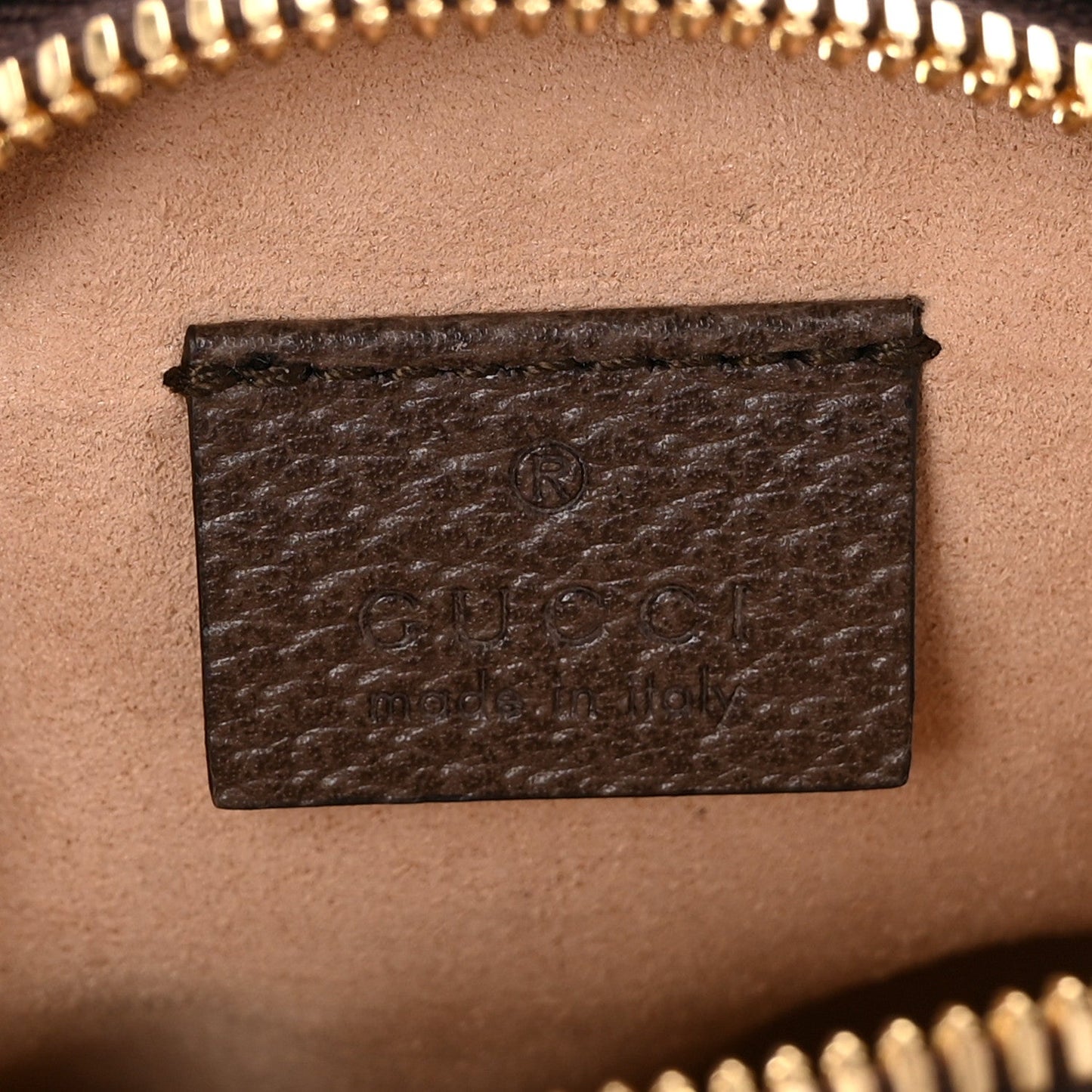Amelia GG Supreme Monogram Web Mini Ophidia Round Shoulder Bag Brown