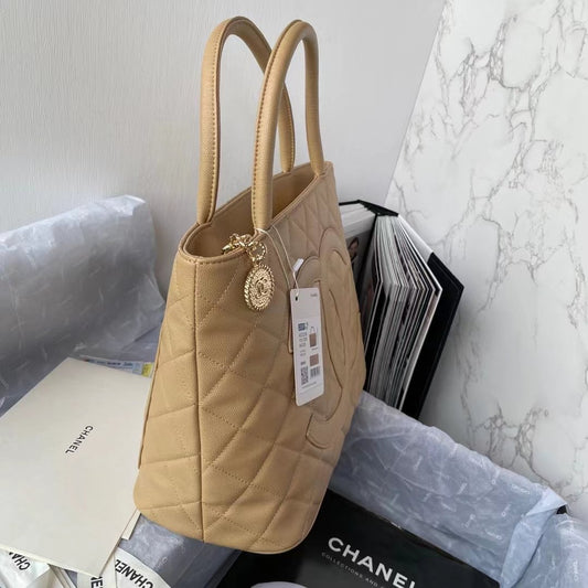 CHL - Medallion Tote Shoulder Beige Bag For Women 29cm/11.4in