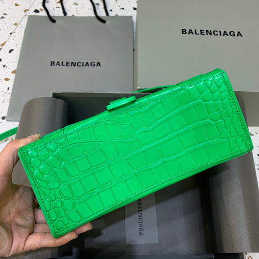 BLN-Ciaga Hourglass Small Handbag In Bright Green, For Women,  Bags 9in/23cm