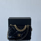 Chanel 19 Medium, Black Lambskin Leather - FULL SET