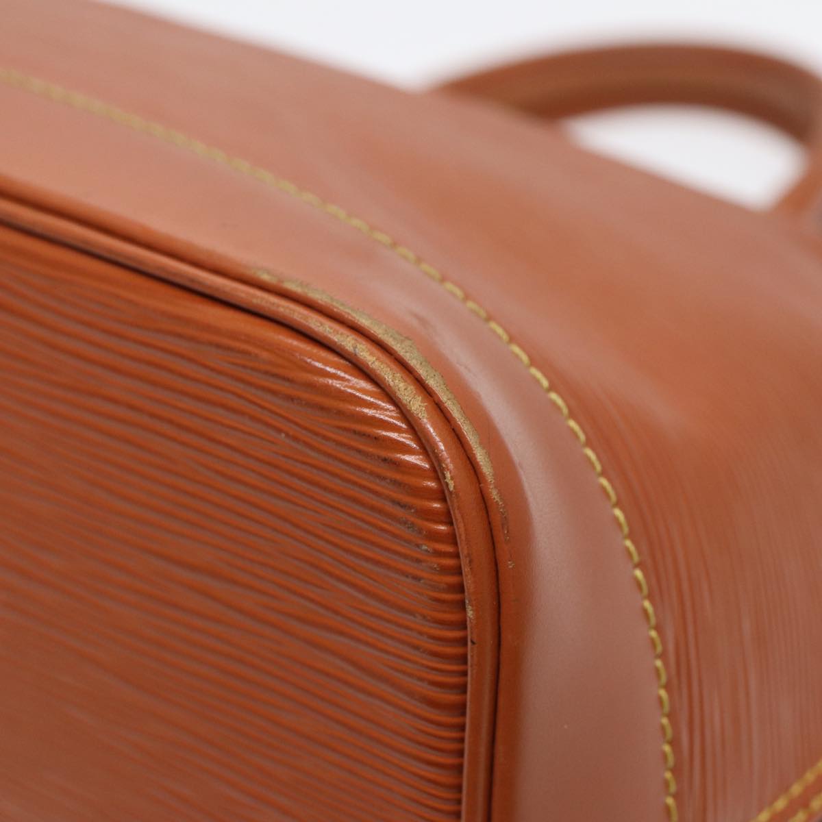 LOUIS VUITTON Epi Alma Hand Bag Brown Zipangu Gold M52148 LV Auth ep5434