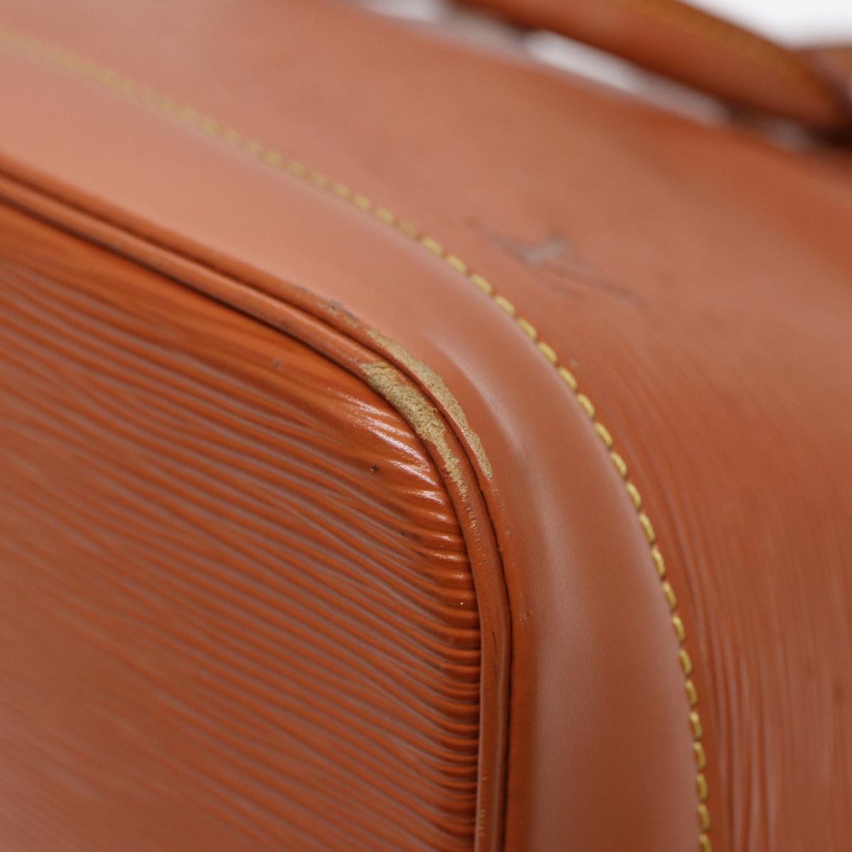 LOUIS VUITTON Epi Alma Hand Bag Brown Zipangu Gold M52148 LV Auth ep5434