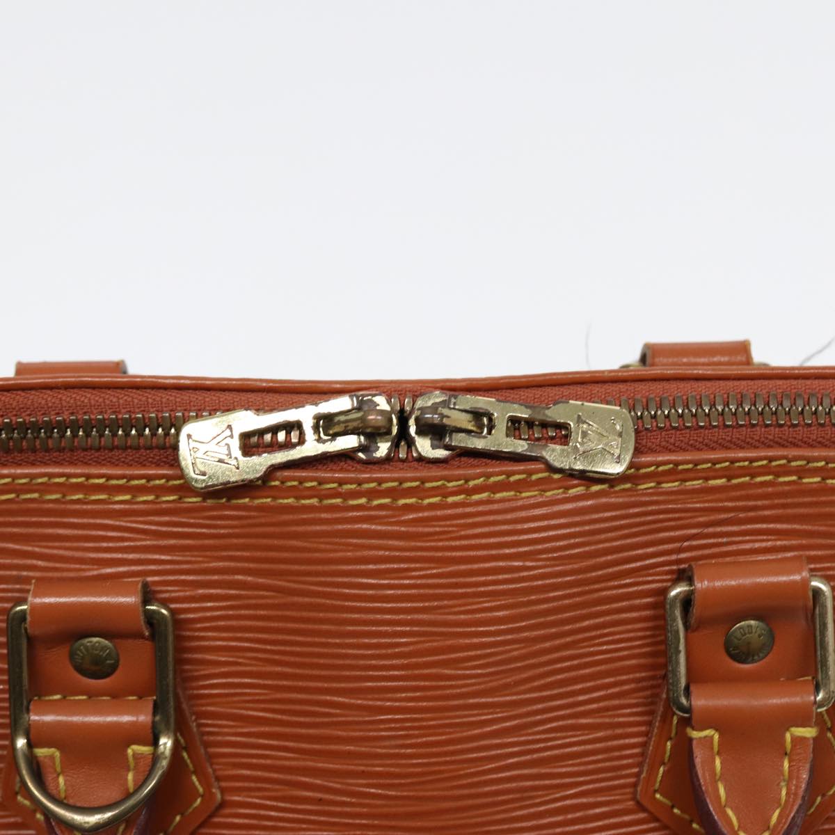 LOUIS VUITTON Epi Alma Hand Bag Brown Zipangu Gold M52148 LV Auth ep5434