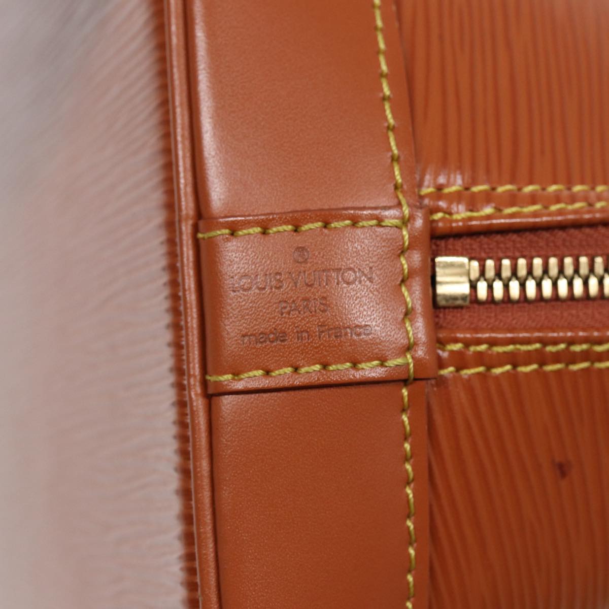 LOUIS VUITTON Epi Alma Hand Bag Brown Zipangu Gold M52148 LV Auth ep5434
