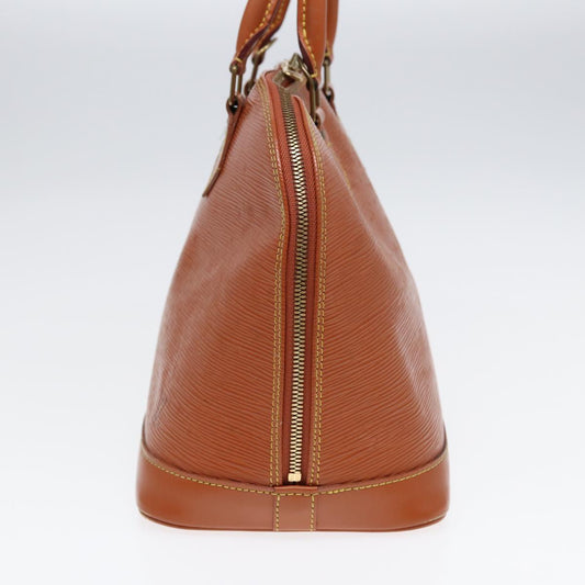 LOUIS VUITTON Epi Alma Hand Bag Brown Zipangu Gold M52148 LV Auth ep5434