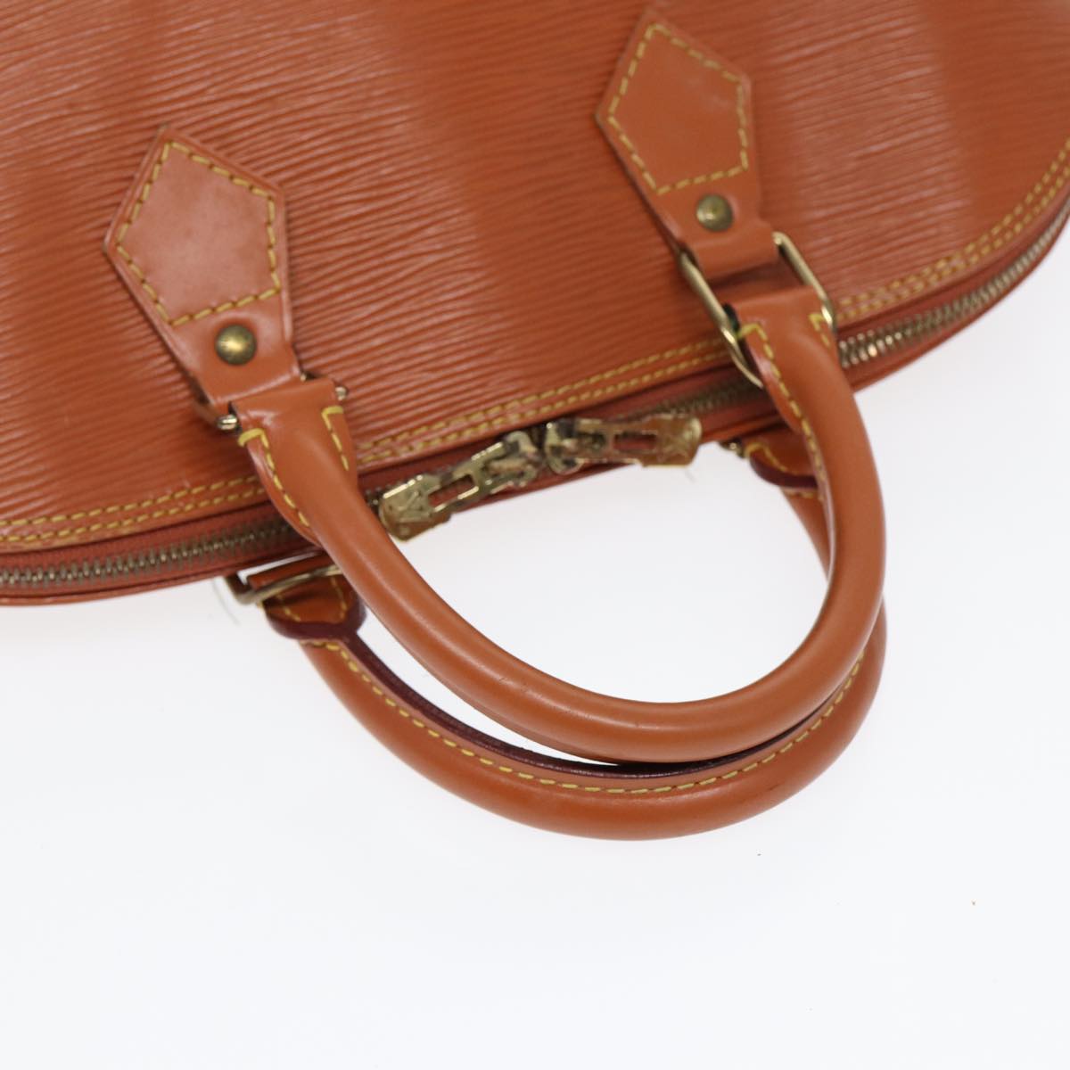 LOUIS VUITTON Epi Alma Hand Bag Brown Zipangu Gold M52148 LV Auth ep5434